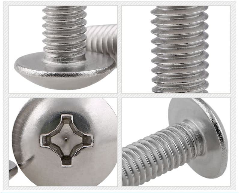 [Australia - AusPower] - 30pcs M4x35mm Truss Head Machine Screws, Phillips Drive, Full Thread, 304 Stainless Steel, Bright Finish M4 x 35mm 30pcs 