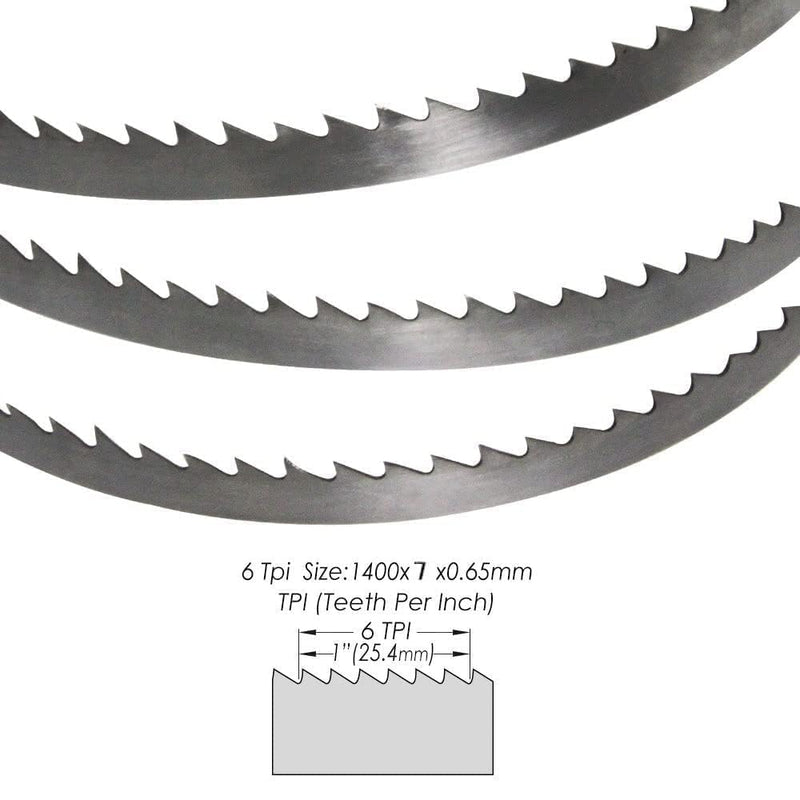 [Australia - AusPower] - Pack of 4 Saw Band Suitable for 8 Inch Band Saws 1400 x 8 x 0.5 mm, 6 Teeth / 25 mm 