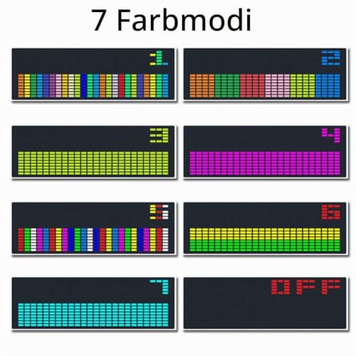 ZYWUOY LED Music Spectrum Display Module, LED Music Audio Spectrum Display, VU Meter, VFD Audio Atmosphere Display, Clock B