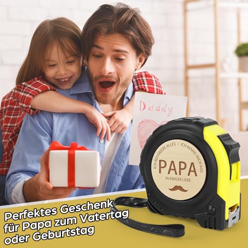 Dad Gift - Tape Measure Gift Set with Multifunction Pen | Original dad gift with engraved measuring tape, multifunctional pen and gift box - ideal for Father's Day and birthday