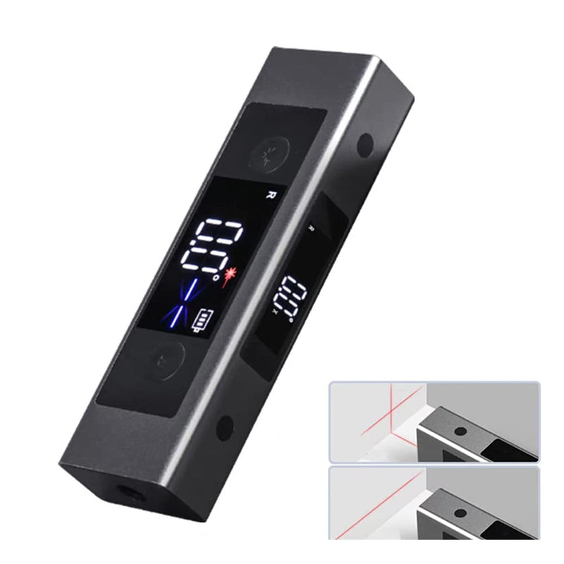 [Australia - AusPower] - Protractor Digital Inclinometer, Angle Measure L-as-er Ruler, with Bi-directional Red Light Marking, Dual-Screen Angle Finder, Multifunctional Device Precise Professional (Dual L-as-er + Stand) Dual L-as-er + Stand 
