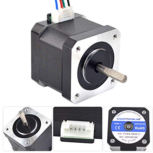 STEPPERONLINE Nema 17 Bipolar 45Ncm 1.5A 12V 42x39mm 4 leads w/ 1m Pin Connector for 3D Printer,CNC, XYZ Axis, Extruder