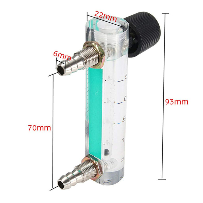 [Australia - AusPower] - Flow Meter LZB-6M Oygen Meter 0-1.5 LPM Flowmeter with Control for Detect Oygen Flow for Oygen Air Gas Adjustable 