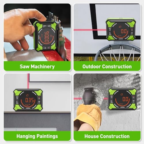 Digital Protractor, Huepar Digital LCD Inclinometer with Laser AG2L | Leveling function, angle measuring device inclinometer with laser, bevel box angle measuring device, spirit level