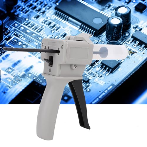 Hyuduo manual glue dispenser, 30ml precision applicator with ergonomic handle, syringe needle and putter