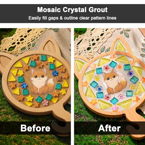WAN2TLK white mosaic crystal grout 130g for mosaic tile accessories, shown in packaging
