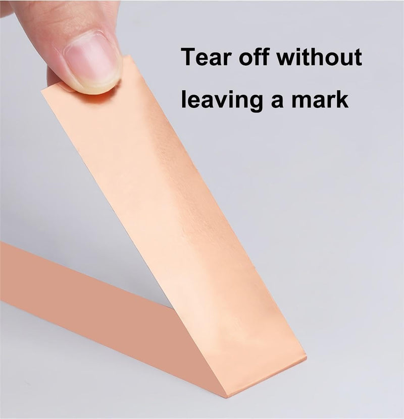 QRITY 1 Pcs Copper Foil Tape with Conductive Adhesive, 10mm*20m, Copper Foil Tape for Induction Cooker, Guitar, Electrical Repairs 10mmx20m