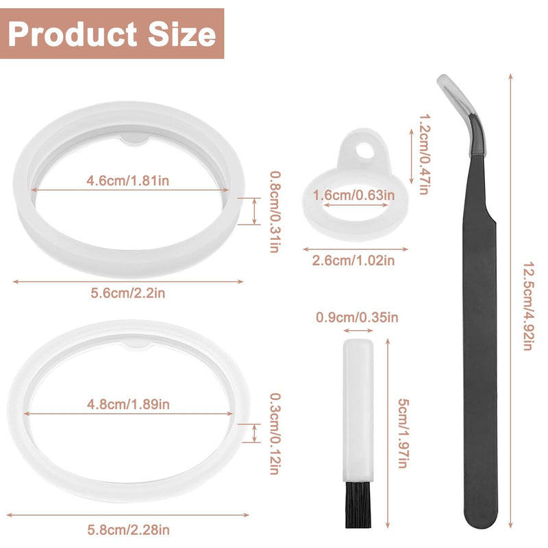 [Australia - AusPower] - 11Pcs Silicone Bottle Gasket Replacement Compatible with Thermoflask Water Bottle 24oz, 32oz, 40oz & 64oz+ Cleaning Brush + Elbow Tweezers, Lid Sealing O Rings Replacement Bottle Accessories, 3 Sets 