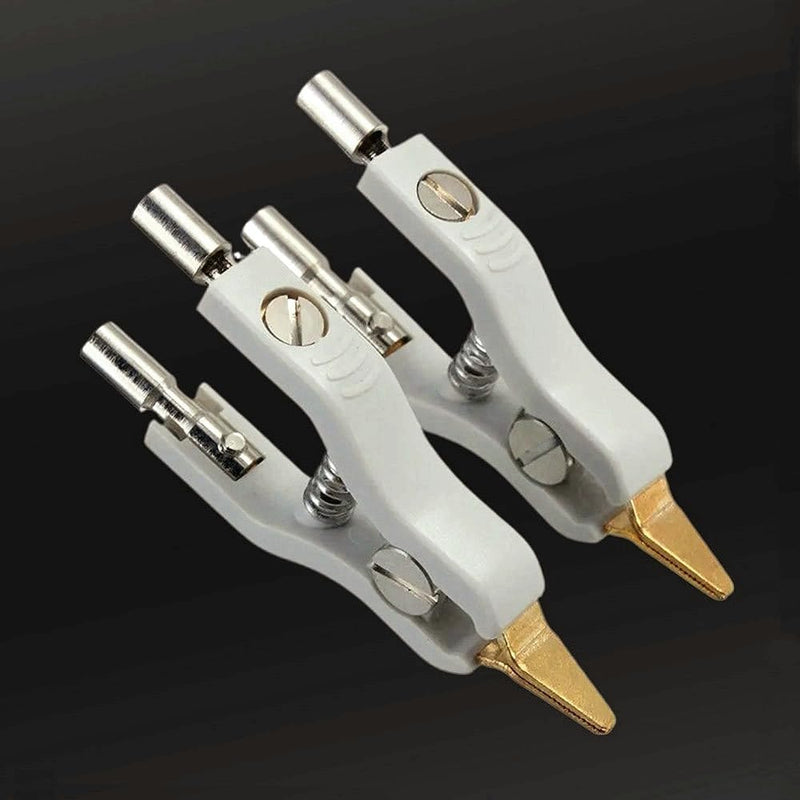 [Australia - AusPower] - 2PCS Copper LCR Kelvin Test Clip Bridge Test Clip Microresistivity Clip Test Clamp Testing Instrument Accessories 