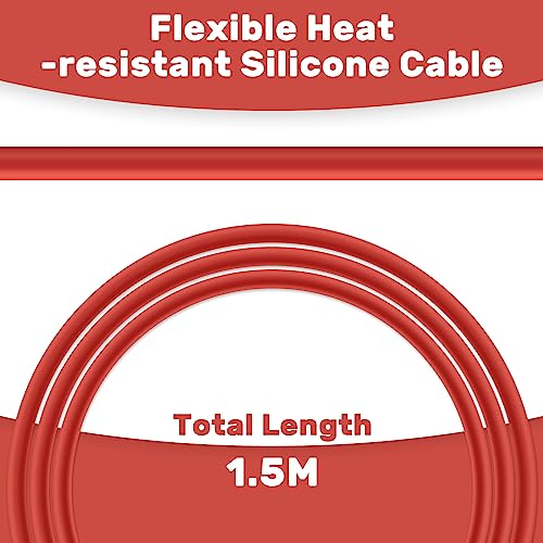 2-Wire PT1000 Temperature Sensor Thermistor Silicone Gel Coated 1.5 Metre Probe 45 mm x 5 mm -50-180 Celsius Resistance Thermometer
