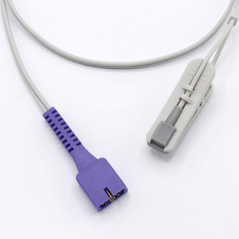 Compatible Nellcor 9 Pins Veterinary Reusable Spo2 Sensor Probe Animal Ear Tongue Clip 3.2 ft Connector Accurate Measurement Fast Responses