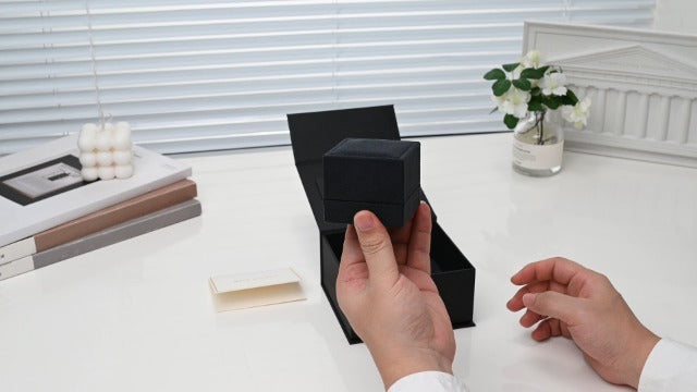 Oirlv Green Ring Gift Box Double Box for Wedding