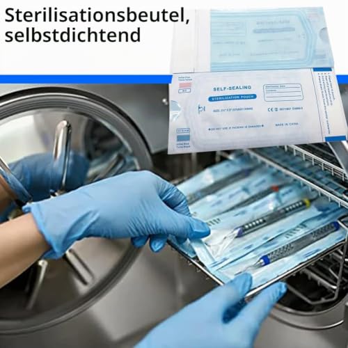 Sterilisation bag, self-sealing sterilisation bag, sealing sterilisation bag, disposable sterilisation bag, dental self-sealing sterilisation bag, disposable sterilisation bags
