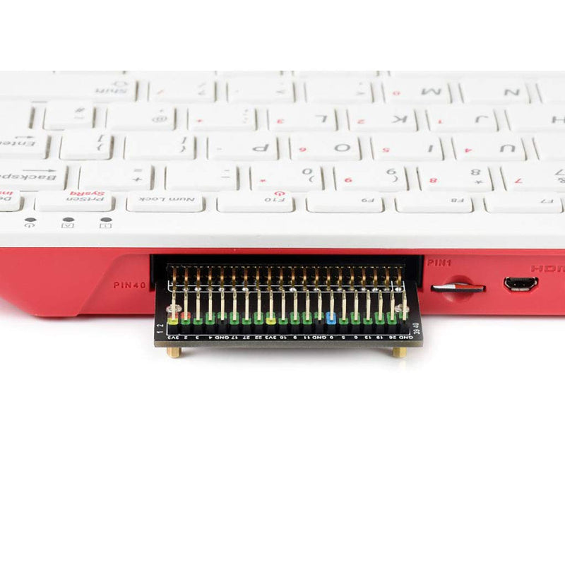 Fits Raspberry Pi 400 GPIO Header Adapter, 2 x 40-Pin Header, Leaning Version, Angled Header Expansion, Convenient to Use Hats (PI400-GPIO-ADAPTER-A)
