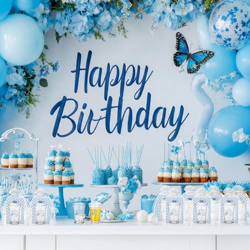 Vesici 50 Sets Silly Goose Party Favors for Guests Include Baby Shower Shot Glass and Card Organza Bag for Birthday Baby Shower Goose Party Supplies (Blue) Blue