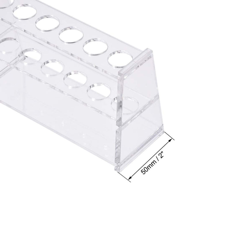 [Australia - AusPower] - uxcell Acrylic Test Tube Holder Rack 6 Wells for 10ml Centrifuge Tubes Clear 1 