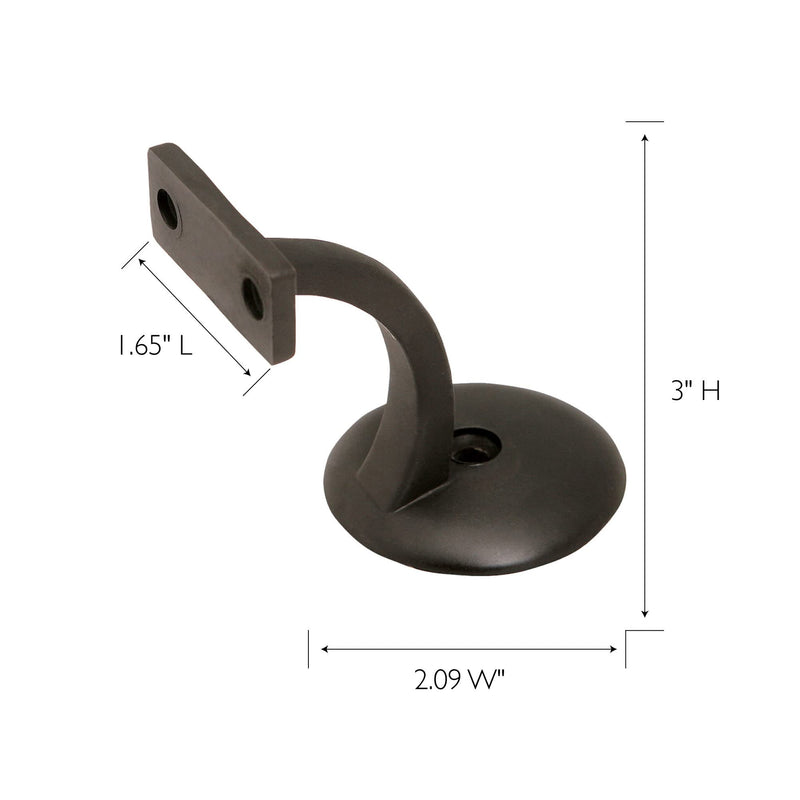 5-Pack Jumbo Handrail Brackets for Stairways and Hallways, Oil Rubbed Bronze – Design House, 182048 Jumbo Handrail Bracket