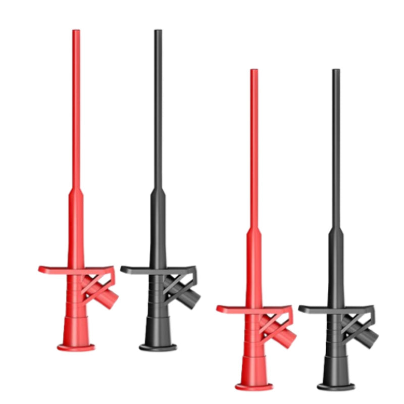 [Australia - AusPower] - 4PCS Multimeter Test Hook Clips, Professional Flexible IC Test Hook Clip Grabbers Probe High Voltage Flexible Test Probe Insulated Quick for Multimeters, Clamp Meters and Automobile Inspection 