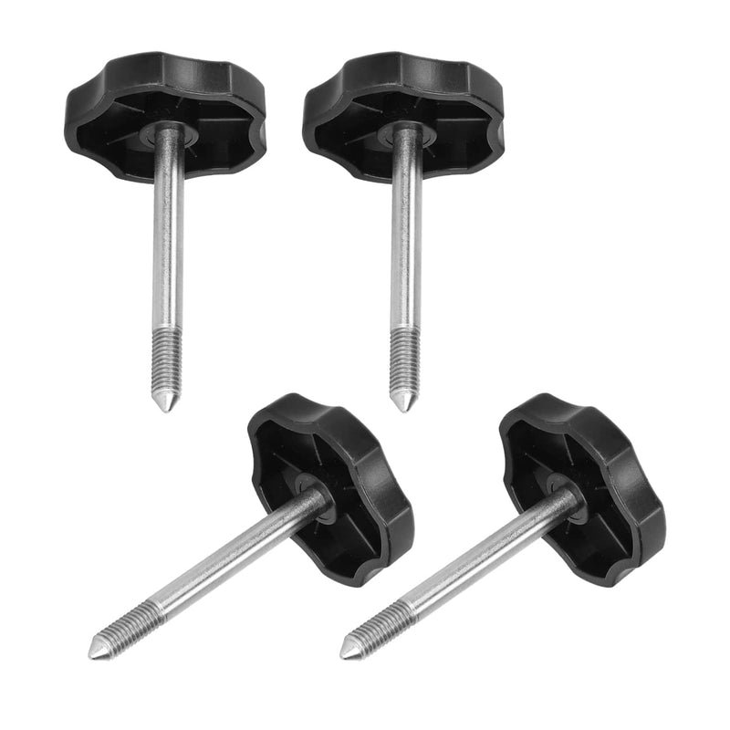 MFC 4 PCS Soft Top Door Surround Knobs Kits Window Frame Knobs Screws with Pin Compatible with for 1997-2018 Jeep Wrangler TJ/JK 4 Long