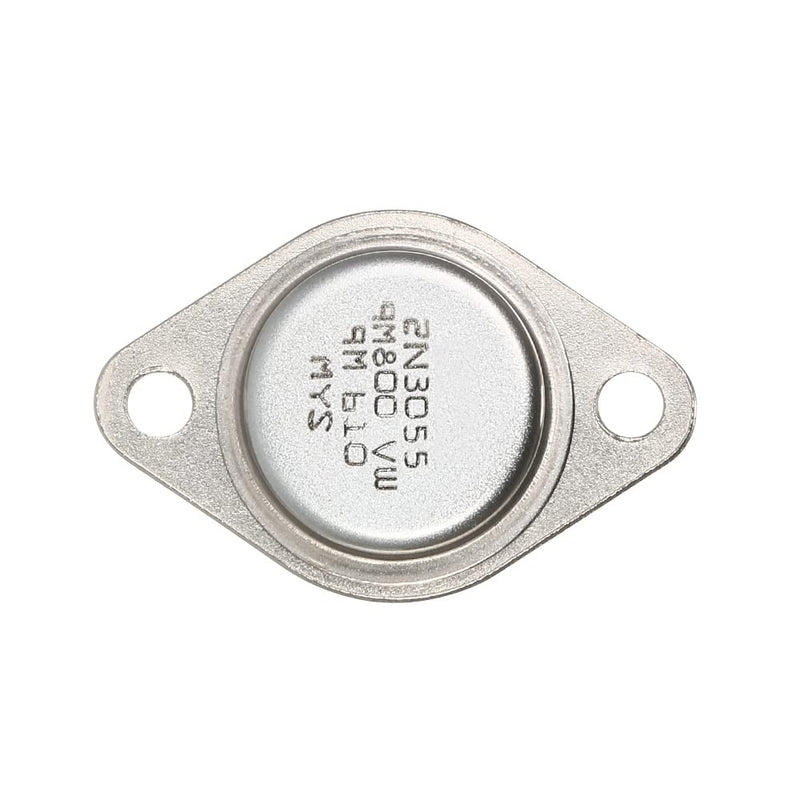 Pack of 5 Power Transistors Diameter 4 mm / 0.16 Inch 2N3055 Transistors 15A 100V Metal Housing Nut Washing Transistors NPN High Performance Transistor for Power Supply Circuits Series and Shutdown