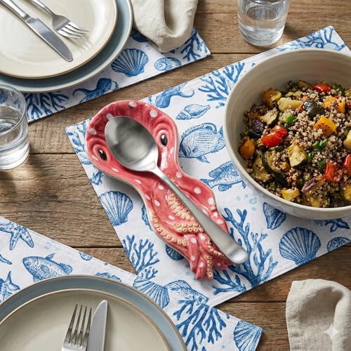 Blue Sky Ceramic Octopus Spoon Rest, Multicolor