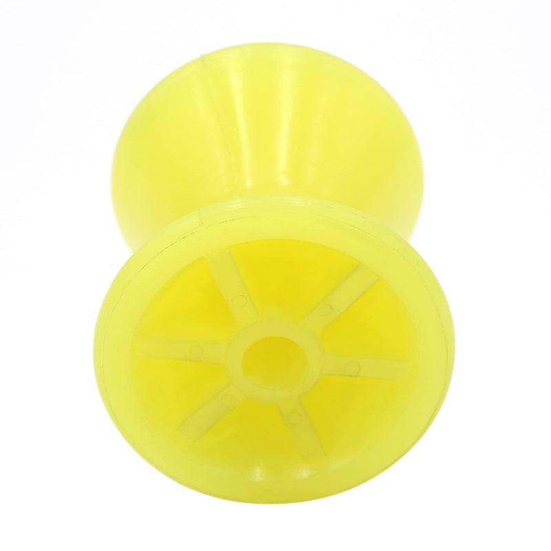 Marine 3-12 Inch Boat Trailer Rollers by 1/2"-5/8" Shaft Bow Stop Keel Spool Roller Polyurethane Rubber Multiple for Choice Yellow 4 Inch by 1/2" Shaft