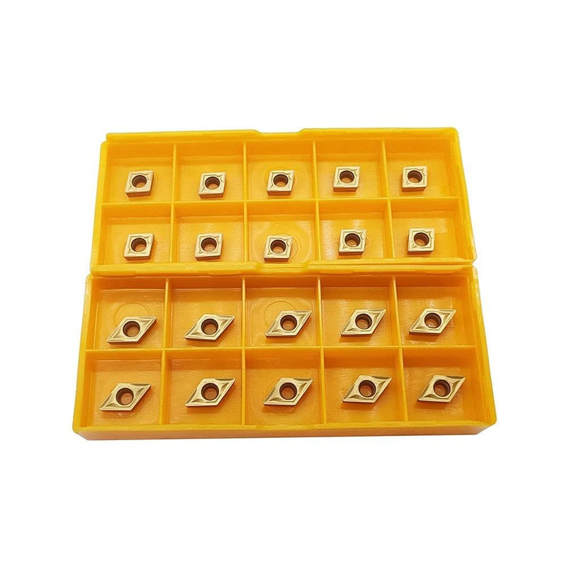 CCMT21.51 CCMT060204 DCMT21.51 DCMT070204 Carbide Turning Inserts CCMT Insert DCMT Insert Multilayer Coated Turning Inserts Replacement Inserts for Lathe Rotary Tool Holder Drill Rod 20pcs