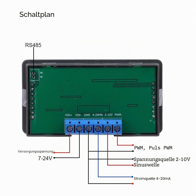 Fafeicy WSFG-06 PWM Signal Generator Module, 4-20mA 2-10V -10- + 70°C Pulse Adjustable Module, Sine Wave Signal Generator, 30mA Output Current, 0-100% Cycle Range, Supports Multiple Modes