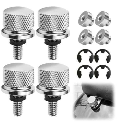Nextpal M6 seat bolt nut kit, 4-piece assortment set for compatible Harley models
