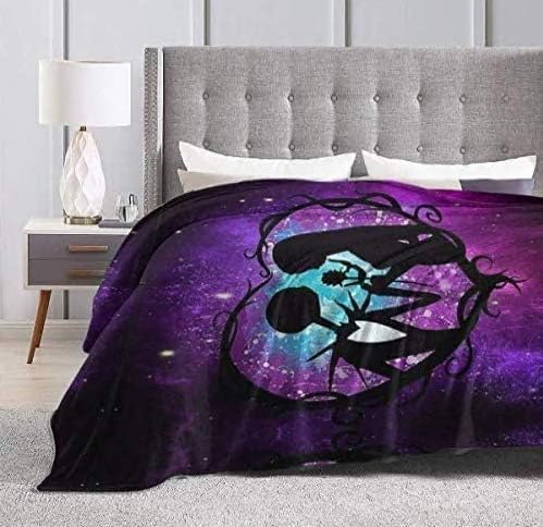 Nightmare Christmas Ultra Soft Blanket, Flannel Fleece Summer Season Light Weight Living Room Bedding/Bedroom, Valentine's Lovers (L(80“inchx60”inch) L(80“inchx60”inch）