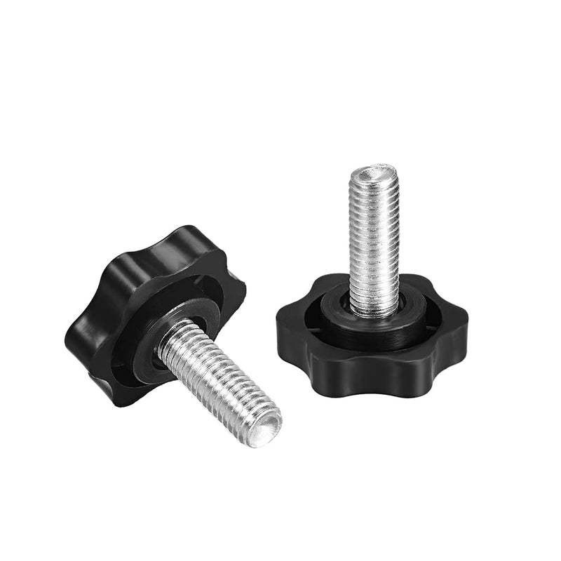 [Australia - AusPower] - uxcell Clamping Screw Knob, 38mm Dia Plum Hex Shaped Grips Star Knob M10 x 25mm Male Thread, 4pcs M10*25 
