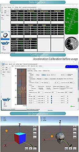 WitMotion WT61P Plus High-Accuracy 6-Axis MPU6050 Acceleration Sensor, Angle+Gyroscope+Accelerometer+Quaternion(200HZ Output), Unaffected by Magnetic Field, AHRS IMU
