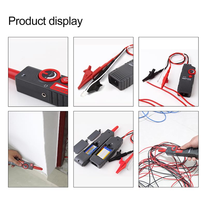 [Australia - AusPower] - Underground Wire Locator, Wire Tracer with Earphone, Anti-Interference Buried Wire Locator Cable Tester for Locating Breakage Cables & Wires Dog Fence Cables | Locate Wires 6.5 Ft Deep 