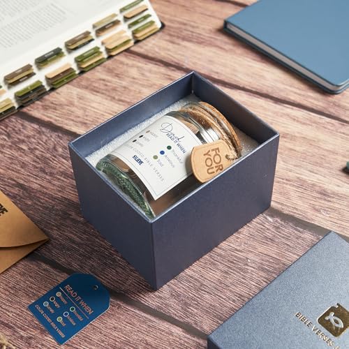 BLIEVE Read Me When Bible Verse Jar For Men Men-Navy Blue
