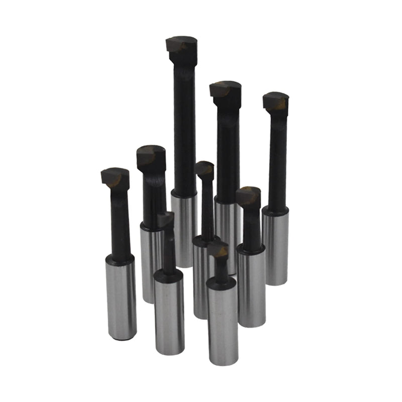 [Australia - AusPower] - 1/2 Inch Shank Boring Bar Set C6 9Pcs Carbide Tipped Bars Lathe Tool 