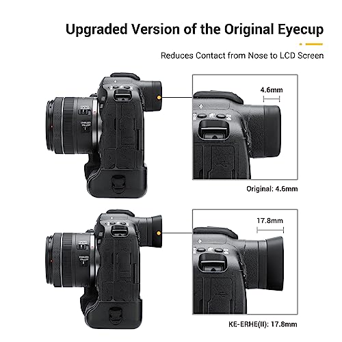 Long Soft Eyecup Eye Cup Eyepiece Viewfinder & 2-Pack RF Mount Body Cap Rear Lens Cover Cap for Canon EOS R3 Mirrorless Camera