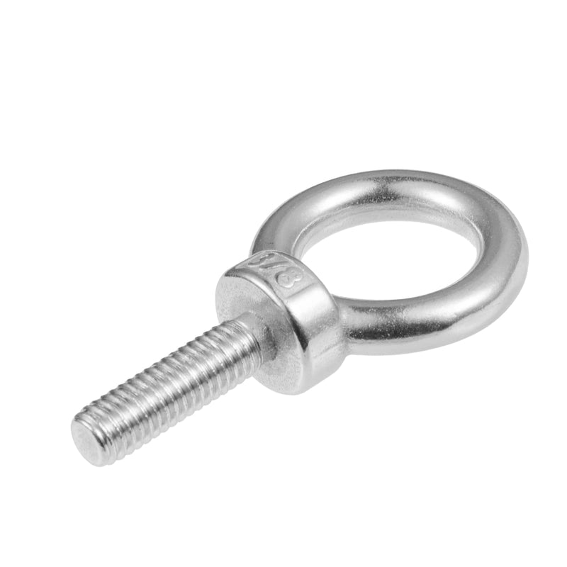 [Australia - AusPower] - Eowpower 4 Pieces 3/8"-16 UNC 304 Stainless Steel 3/8" x 1-1/4" Lifting Ring Eye Bolt Eyebolt 