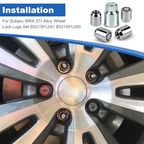 Outopakkle B321SFL001 wheel lock key lug set for Subaru Impreza WRX 2008–2026ાન્ય