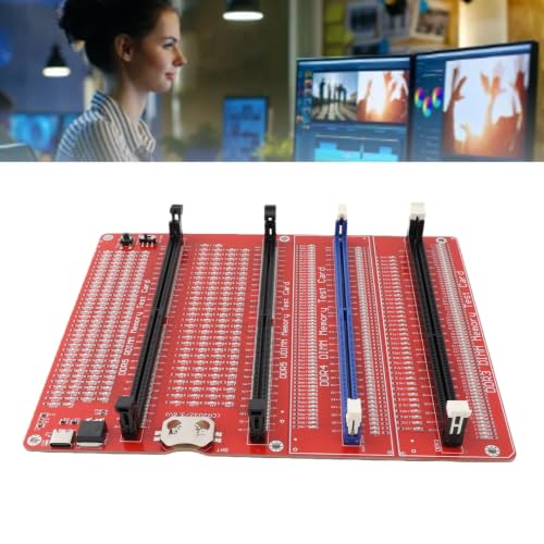 4 in 1 RAM Memory Tester Card Diagnostic Analyzer Memory Tester with Light Indicator for DDR3 DDR4 DDR5 UDMM and RDIMM Ideal for Desktop PC and Server