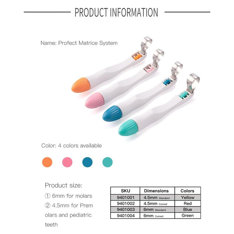 [Australia - AusPower] - Dental Matrix Bands 4.5/6MM Proformed Matrix System Standard/Curved Disposable Matrices Adjustable Metal Matrix Ring (4.5MM Curved 10PCS) 4.5MM Curved 10PCS 