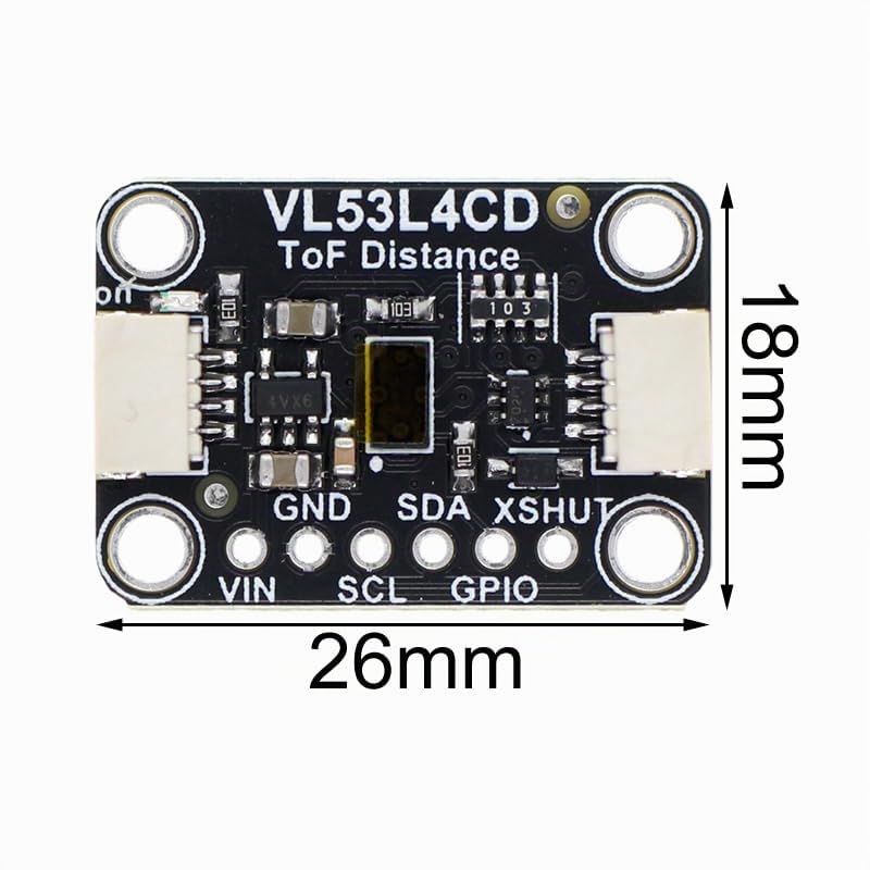 Flight Time Distance Sensor, MRS159A VL53L4CD Flight Time Distance Sensor 1-1300mm ToF Range Sensor Module for Aircraft