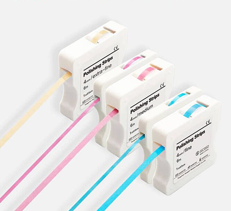 [Australia - AusPower] - Dental Polishing Strips - Tooth Polisher Dental File for Teeth Sanding Grinding Deep Teeth Cleaning Tool Tooth Polish Abrasive Strip Oral Care Cleaning Tool - Medium 1 Roll 4mm x 6M Width 4mm 