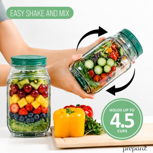 Prepara Salad Pod, Set of 2 - Dressing Capsules Included Salad Pod, 2-Piece