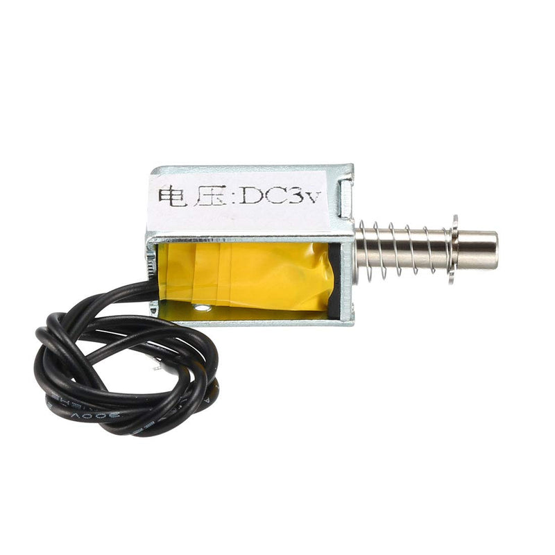 sourcing map DC 3V Pull Type Solenoid Electromagnet Open Frame 3mm/15g 0mm/80g 3mm DC3V 3mm/15g 0mm/80g
