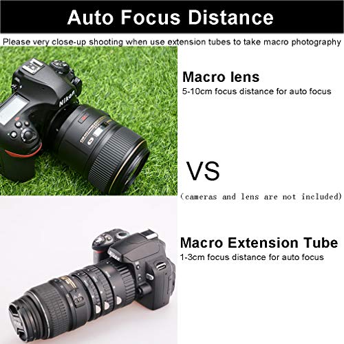 Extnp Auto Focus Macro Extension Tube Set (12mm 20mm 36mm) for Nikon AF AF-S DX FX SLR Cameras MCO-N-B