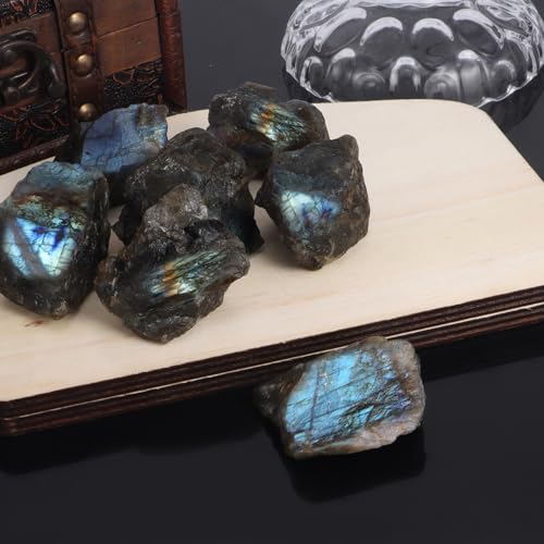 1Lb Raw Labradorite Stones Healing Crystals for Jewelry Making, Reiki