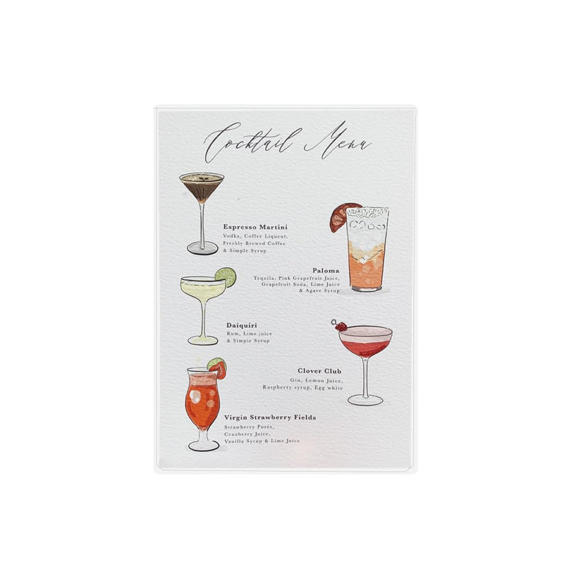 [Australia - AusPower] - StoreSMART - Rigid Plastic Menu - 5" x 7" - 25-Pack - HPP5X7-MENU-25 