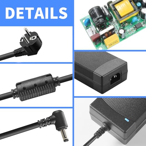 12V 10A Power Supply Adapter, AC 100-240V to DC 12V 10A 120W Voltage Converter Power Adapter Converter LED Transformer Power Supply 5.5 mm x 2.5/2.1 mm Plug for LED Strip CCTV Camera