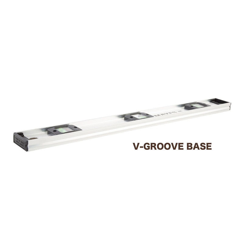 [Australia - AusPower] - Mayes 10112 Aluminum 24 Inch Level, Made in USA 2 Ft Level, Heavy Duty I-Beam Construction for Jobsite Use, 3 Impact-Resistant Vials, V-Groove for Pipe Work 