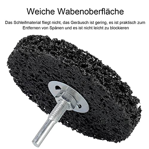 5 Piece CSD Disc Set, 100 mm CBS Grinding Disc Black Coarse Cleaning Disc CBS Cleaning Disc for Angle Grinder of Paint, Rust Welds, Oxidation Cleaning & Removal